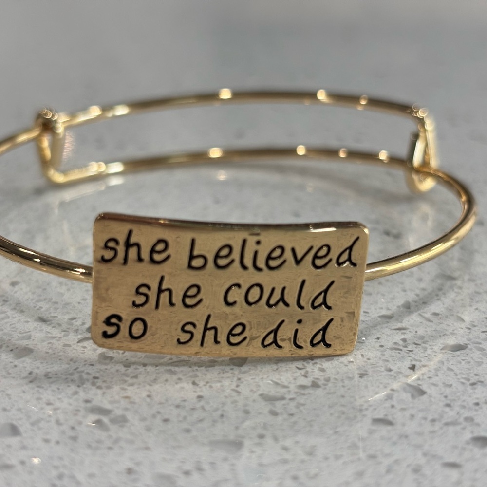 Inspirational Gold Bracelet